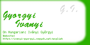 gyorgyi ivanyi business card