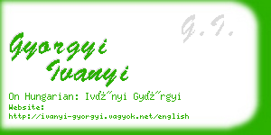 gyorgyi ivanyi business card